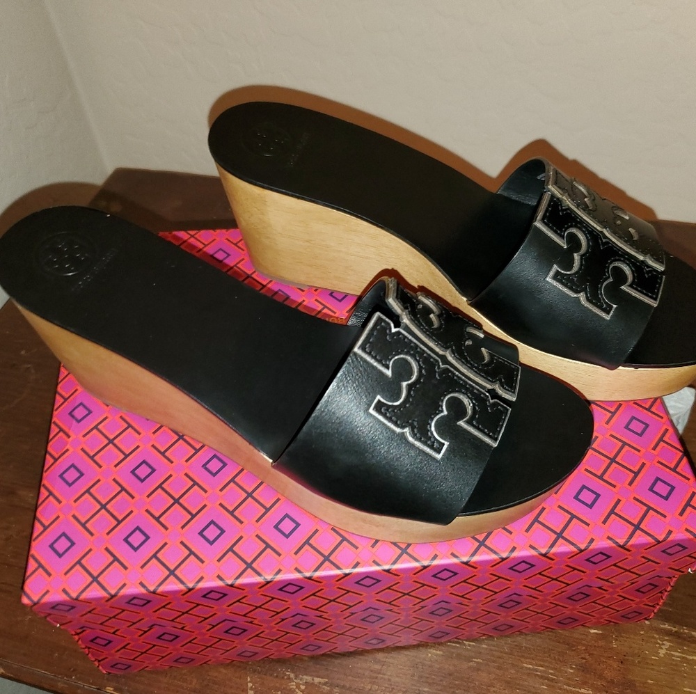 Authentic Tory Burch Ines 80MM Wedge Slides